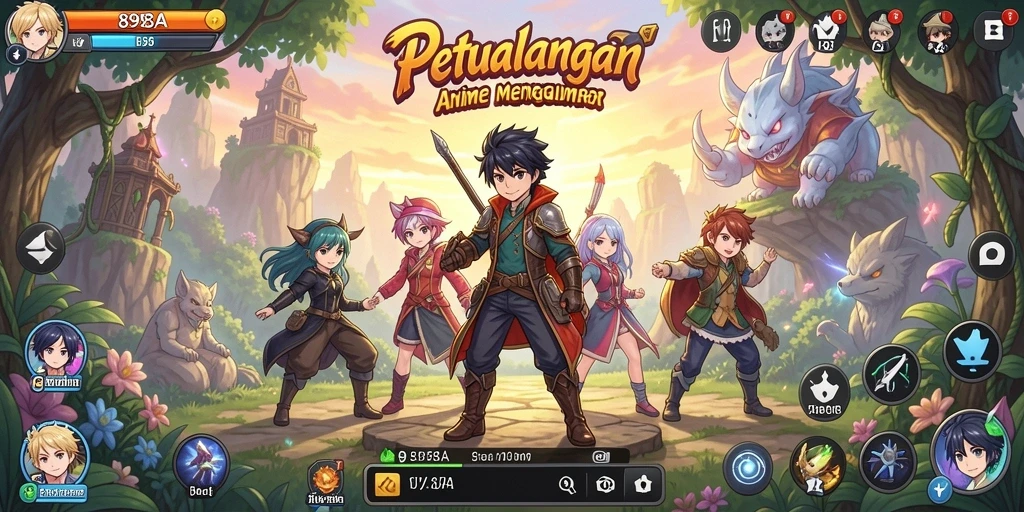 Screenshot gameplay anime 898A menampilkan karakter yang sedang bertarung.