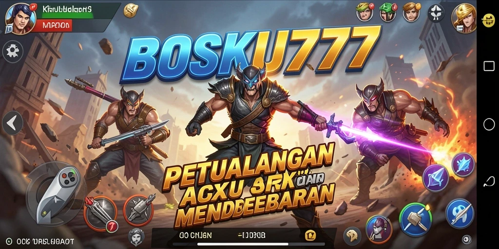 Tangkapan layar menunjukkan gameplay seru dan mendebarkan dari BOSKU777.
