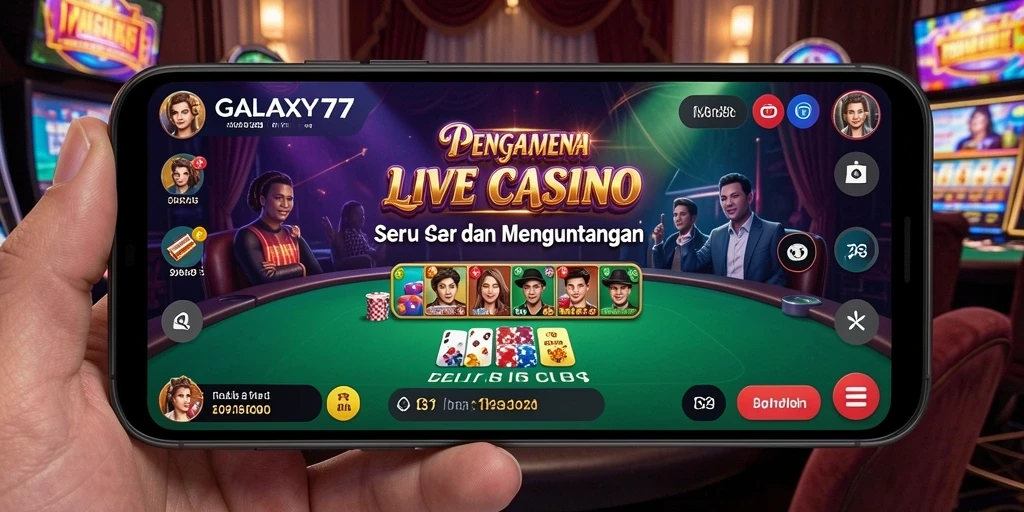 Tampilan gameplay Live Casino yang mendebarkan dan interaktif.