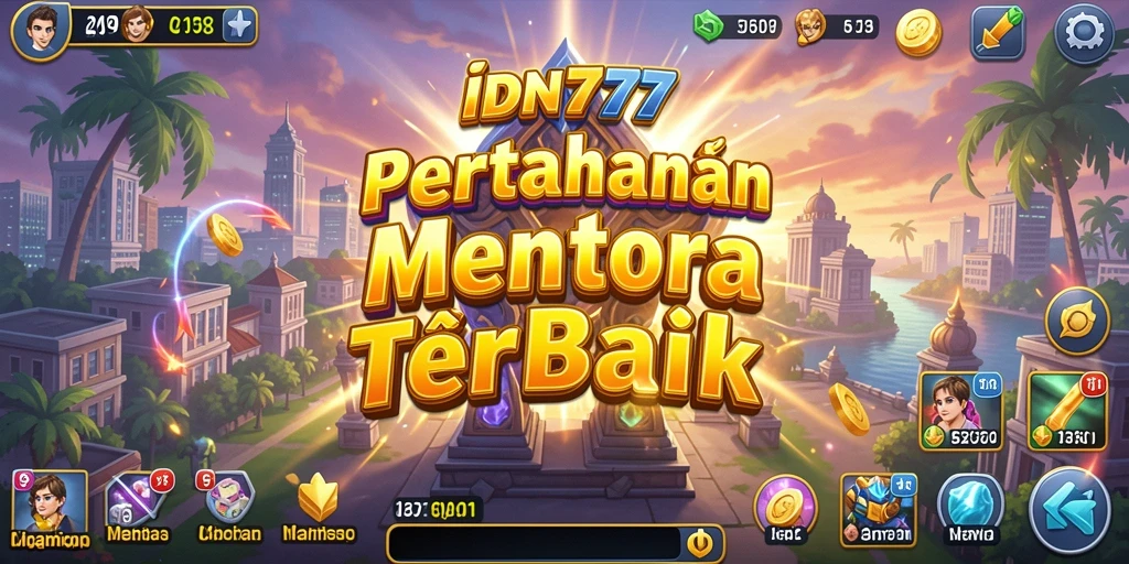 Tampilan gameplay menarik dengan berbagai menara dan musuh.