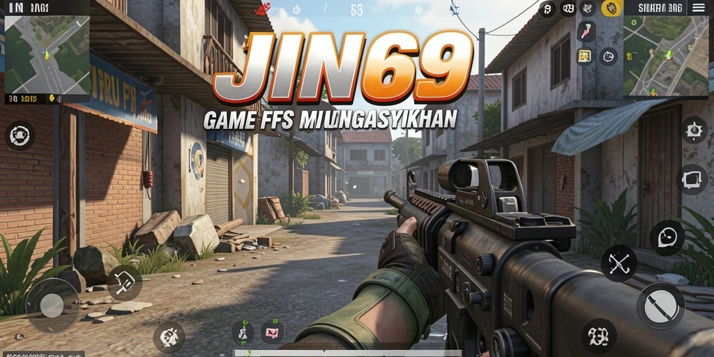 Tangkapan layar dari gameplay intens JIN69 dengan aksi tembak-tembakan.