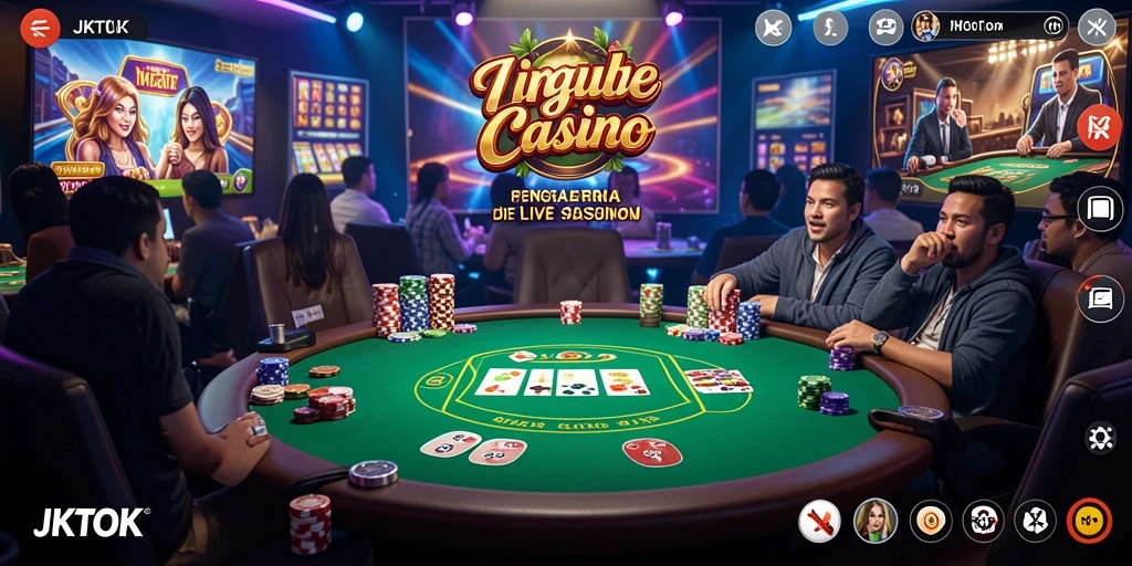 Tampilan gameplay seru di JKTOK Live Casino dengan dealer langsung.
