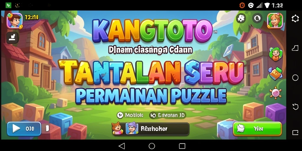 Screenshot gameplay KANGTOTO menampilkan teka-teki yang penuh warna dan menantang.