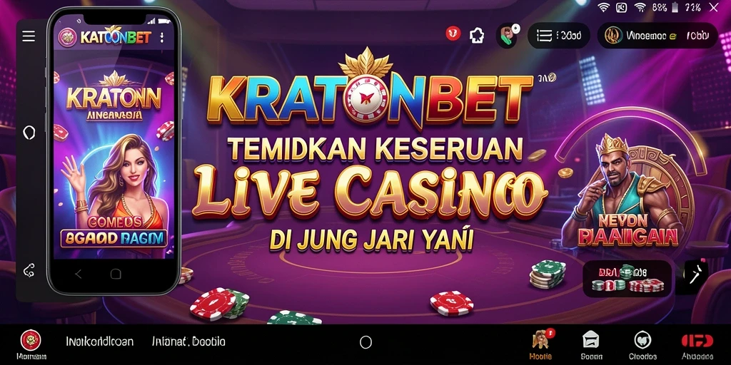 Screenshot gameplay KRATONBET menampilkan dealer langsung dan interaksi pemain.