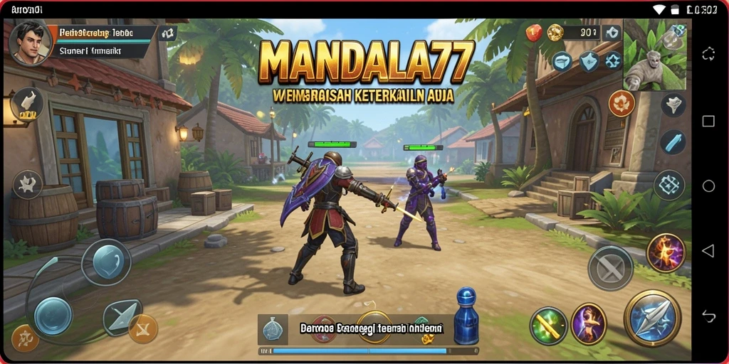 Tampilan gameplay MANDALA77 yang menegangkan dan strategis.