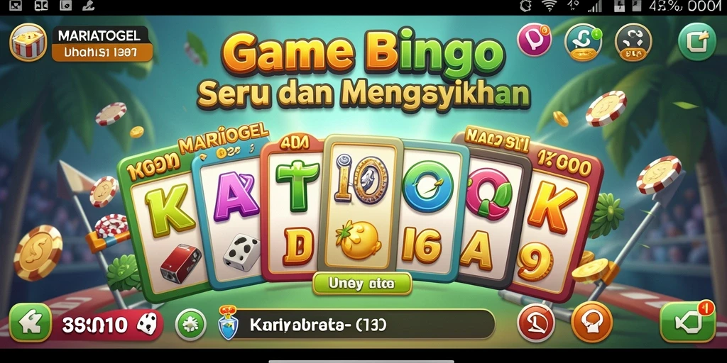 Tampilan menarik gameplay Bingo MARIATOGEL dengan kolam hadiah besar.
