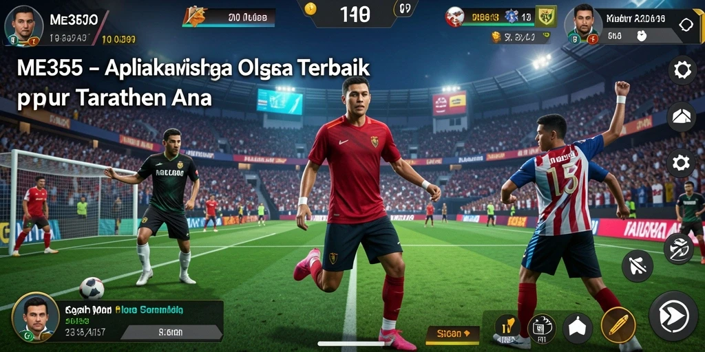 Screenshot dari gameplay ME355 menunjukkan pengalaman taruhan olahraga yang interaktif.