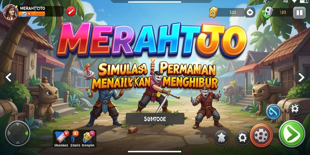 Tampilan gameplay menarik dari MERAHTOTO dalam simulasi.
