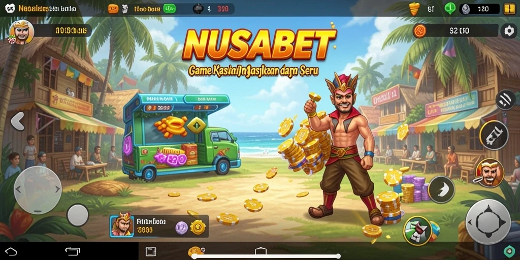Tampilan gameplay yang penuh warna dan menarik di NUSABET.