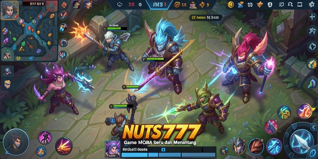 Tampilan gameplay mendebarkan dari NUTS777 dalam pertempuran epik.