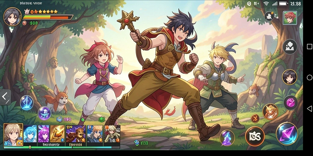 Tampilan gameplay RI188 yang menonjol dengan karakter Anime yang menarik.