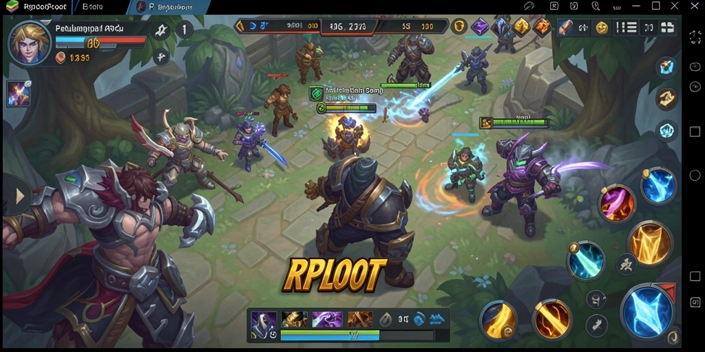 Screenshot RPLOOT menampilkan aksi seru pertempuran dalam dunia ARPG.
