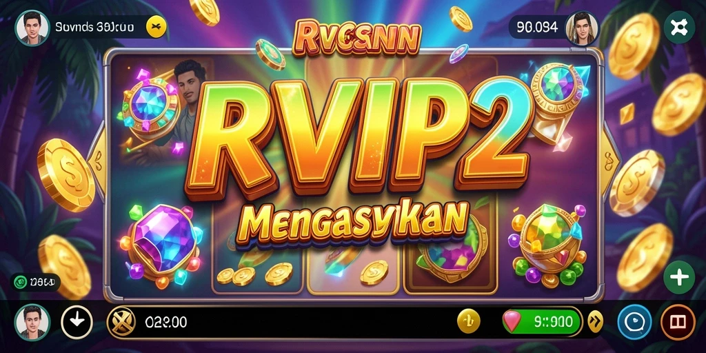 Tangkapan layar gameplay Slot RVIP2 yang menampilkan keseruan dan variasi tema.