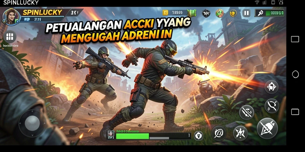 Tangkapan layar gameplay SPINLUCKY yang seru dan penuh aksi.
