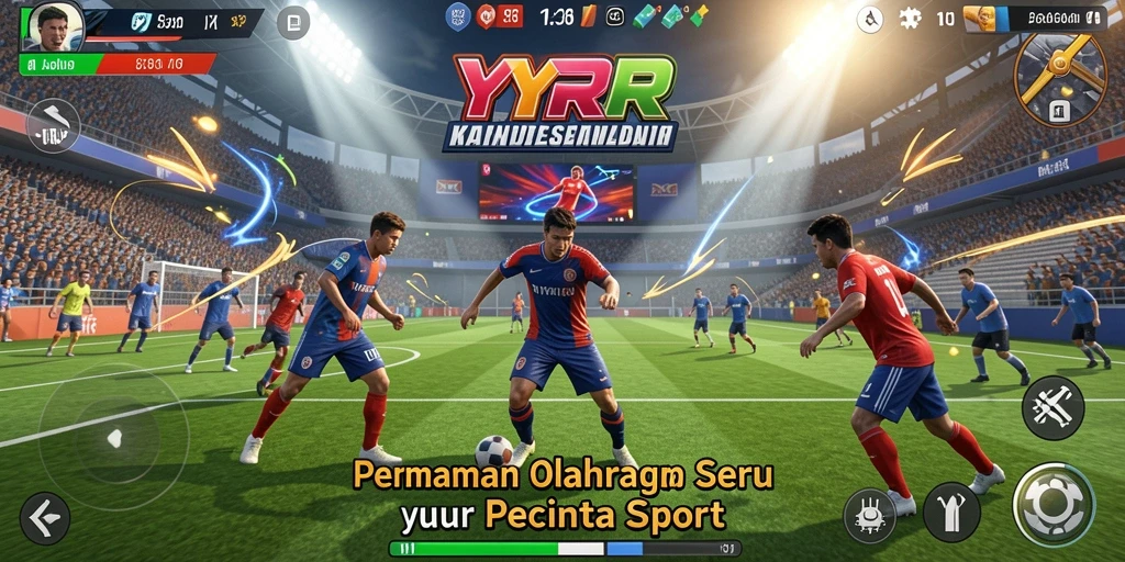 Tampilan gameplay menarik dari <strong>YYRR</strong> dengan berbagai jenis olahraga.