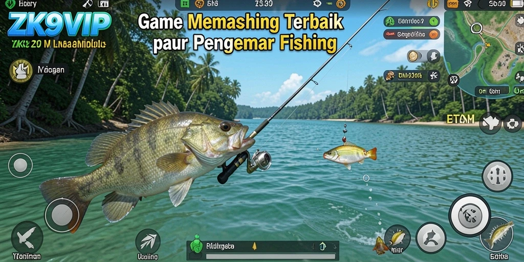 Screenshot gameplay ZK9VIP yang menunjukkan suasana memancing yang seru.